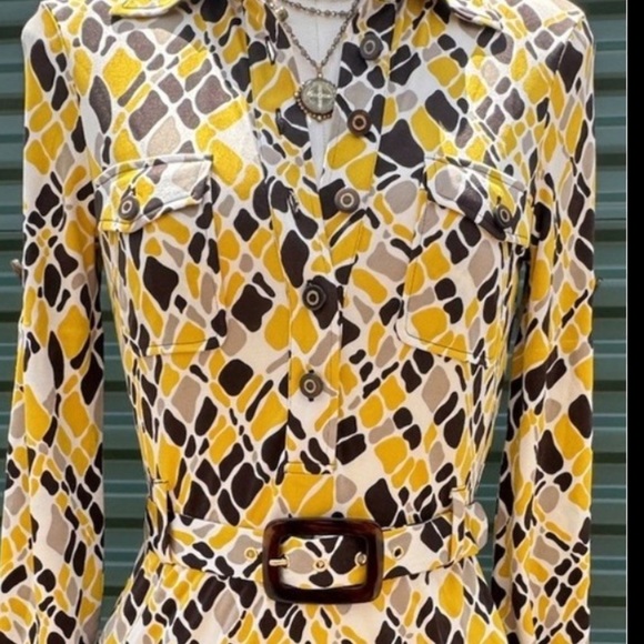 Tory Burch Dresses & Skirts - TORY BURCH Silk Yellow Belted Lightweight Summer Dress Xsmall